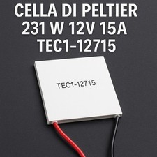 Cella di Peltier 231 W 12V 15A TEC1-12715  TEC Thermoelectric 