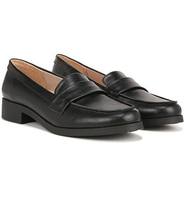 LifeStride Sonoma 2 Loafers Women's (Size 9W) Black Slip On Comfort Work Shoes