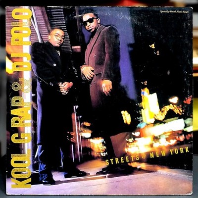 Kool G Rap & DJ Polo Streets Of New York 12'' Single Vinyl, 1990 Warner Bros VG+ 