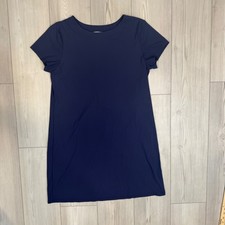 Jude Connally Navy Blue Jude Cloth Short Sleeve Shift Dress Size Large 101121