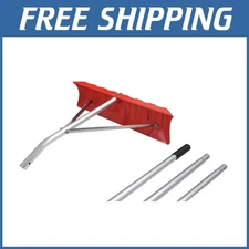 Aluminum Roof Rake - 21ft , Poly Blade