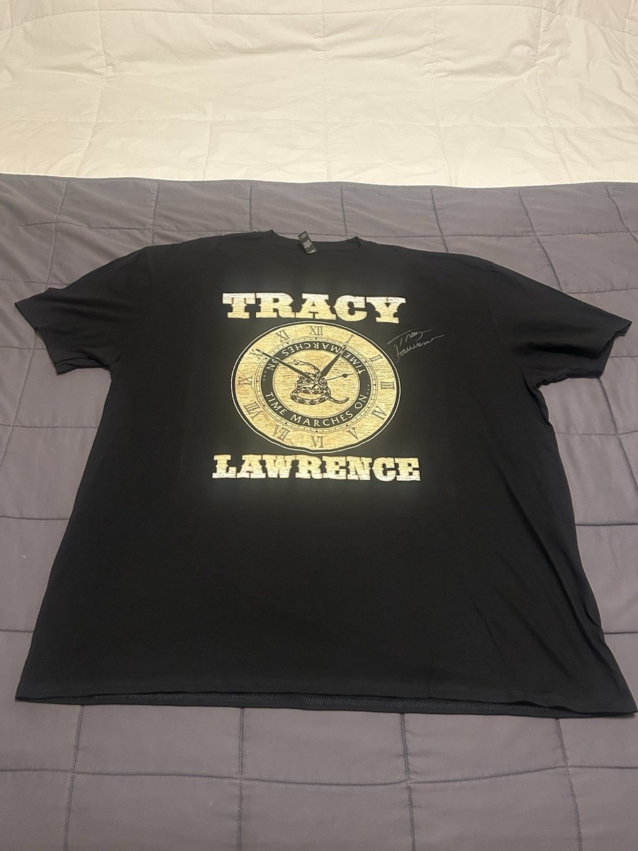 Tracy Lawrence Autographed Band T-Shirt Time Marches On Mens 3XL