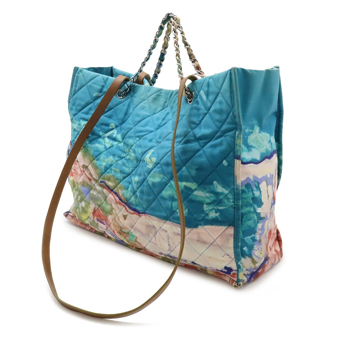 CHANEL Coco Mark Matelassé Graffiti Watercolor Tote Bag Handbag