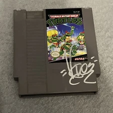 RARE VANILLA ICE SIGNED AUTOGRAPHED NINTENDO NES GAME ACOA LOA TMNT NINJA TURTLE