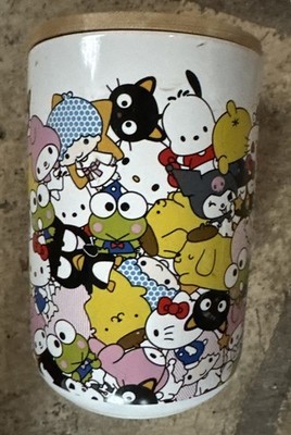 Sanrio Hello Kitty & Friends Ceramic Snack Jar with Bamboo Lid Kitchen Home Jar