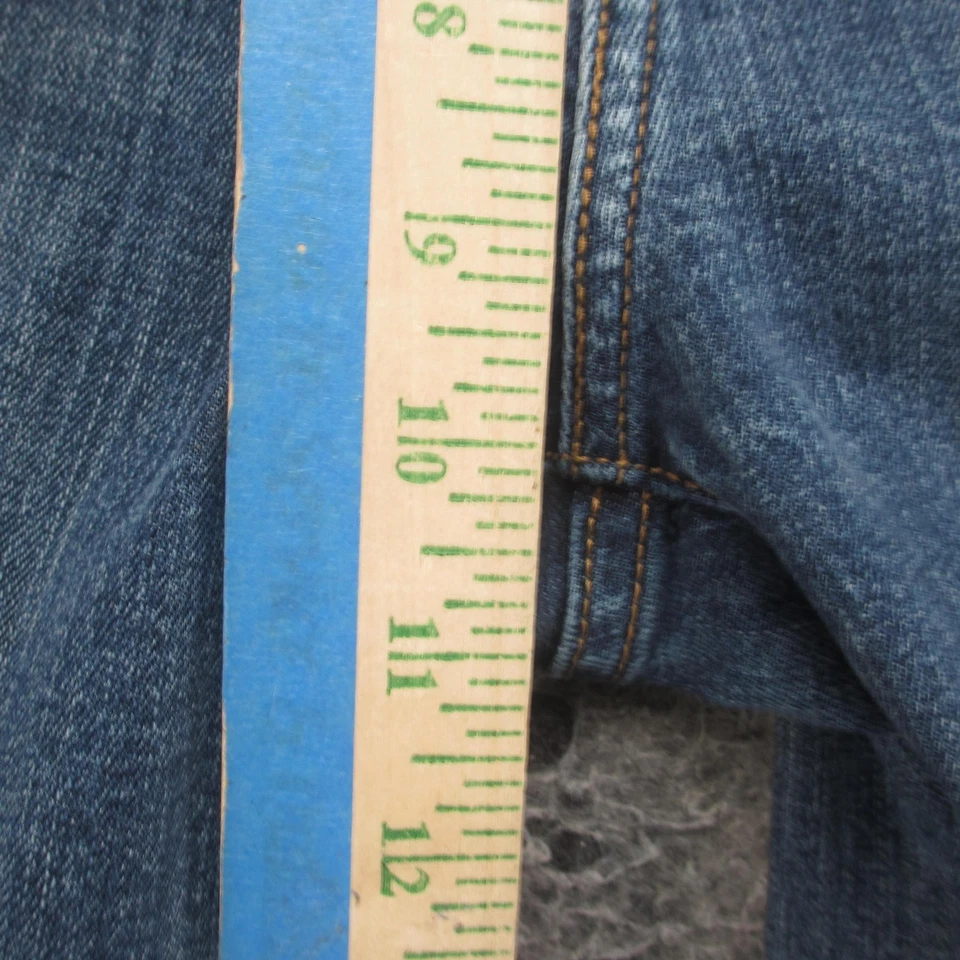 Levis 505 Straight Jeans Womens 12 Long Blue Medium Wash Denim Stretch Classic - Image 4 of 4