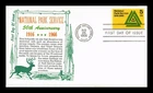 US COVER NATIONAL PARK SERVICE 50TH ANNIVERSARY FIRST DAY ISSUE KHOL KRAFT