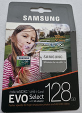 Samsung Evo MicroSDXC 128GB Memory Card w/ Adapter 100MB/s U3 MB-ME128GA/AM