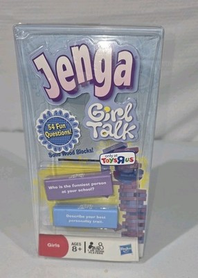 Jenga Girl Talk Blue Purple Solid Wood Blocks Toys R Us Exclusive Edition