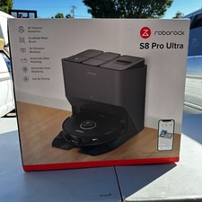 Roborock S8 Pro Ultra S81USP Black DuoRoller Risser Brush Robotic Vacuum Cleaner