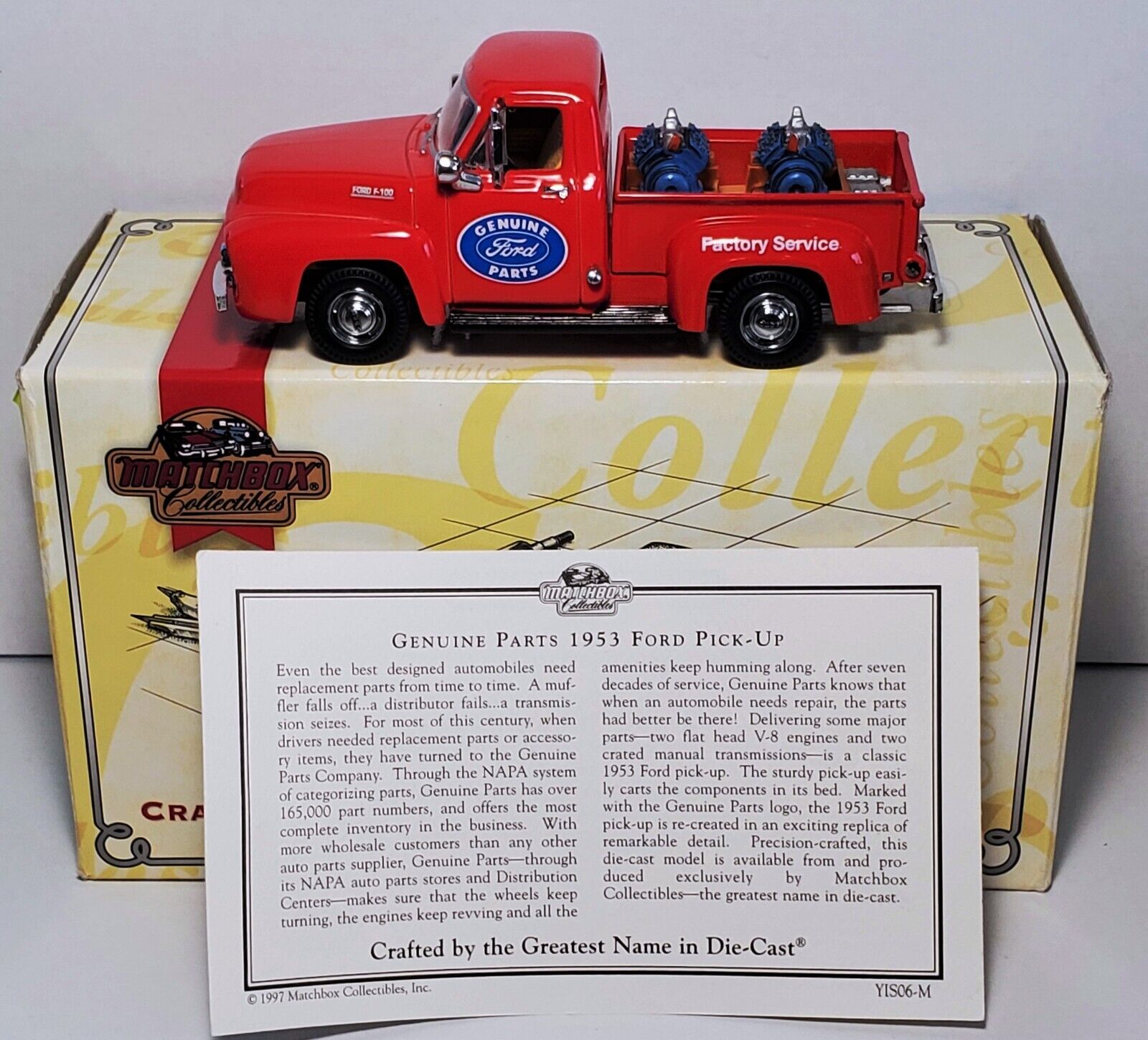 Matchbox 53 1953 Ford F-100 Pickup Genuine Parts Factory Service YIS06-M 1:43