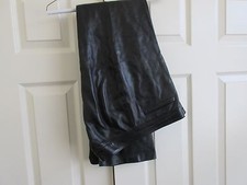 Fabrique En France , Ladies Leather Pants , Size 42 , Black , Vintage