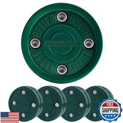 Better Biscuit Hockey Puck Shooter-4 Pack, Dark Green