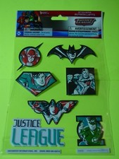 JUSTICE LEAGUE Sticker Decals sheet, 7 3-d DC Comic stickers