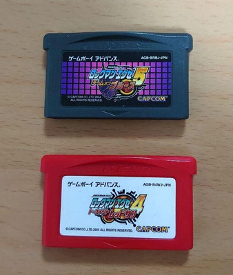 Rockman Exe Mega Man Battle Network 4 rote Sonne & 5 Team of Blues Set GBA japanisch