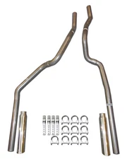 96-99 Chevrolet GMC Truck 5.7L Mandrel Bent Dual Exhaust Tail Pipe Kit w/ Tips