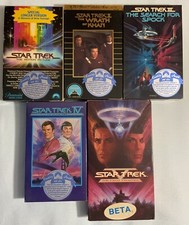 STAR TREK Lot MOVIES 1-5 BETA Tapes Betamax Rare Collectible Trekkies