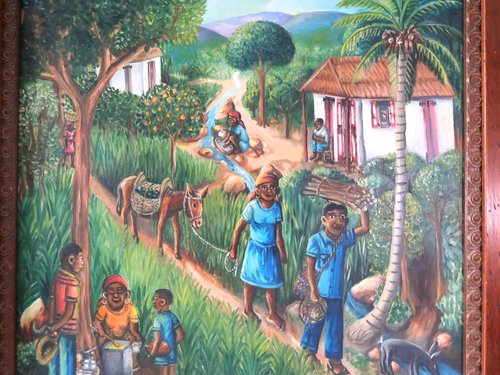 Vintage Haitian Oil Painting on the Board by WILSON BIGAUD - Picture 2 of 8