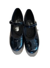 Girl Toddler ABT Spotlights Tap Shoes Size 12 Black w/ Easy Closure