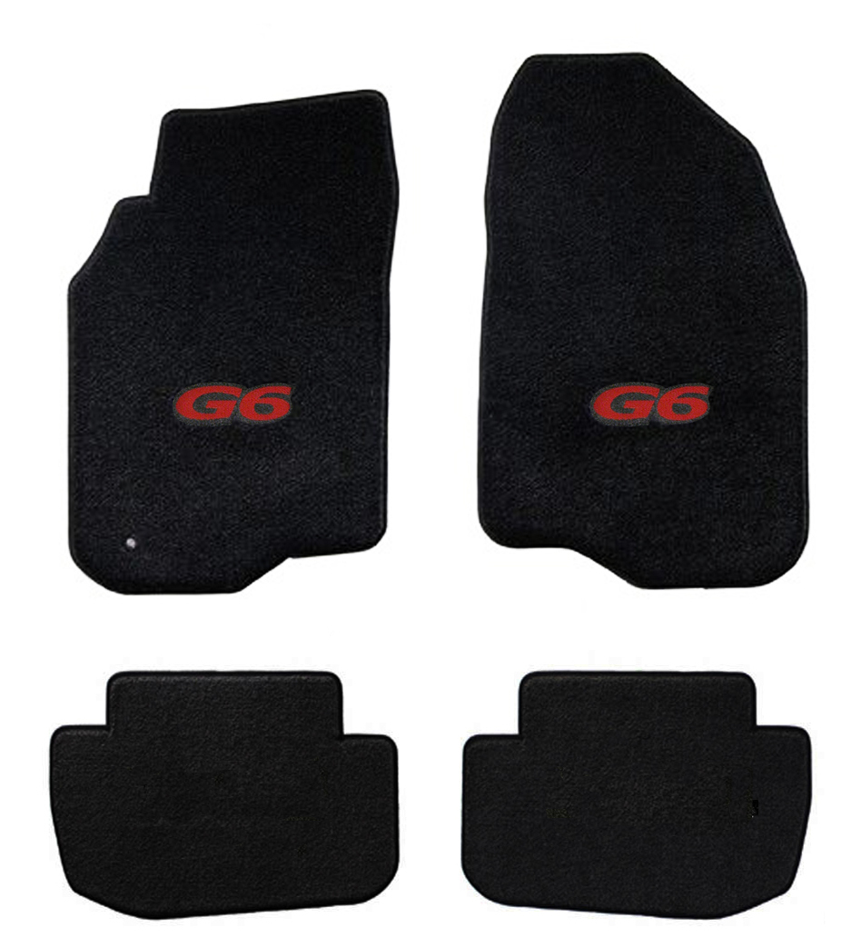 NEW! 20052008 Black Floor Mats Pontiac G6 4 door w/ Embroidered Logo