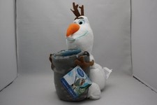 DISNEY FROZEN OLAF SNOWMAN PLUSH DOLL PILLOW WITH 40"X50" THROW BLANKET SET NEW