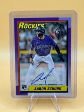 2025 Topps - Aaron Schunk #90A-AS 1990 Auto (RC) Colorado Rockies