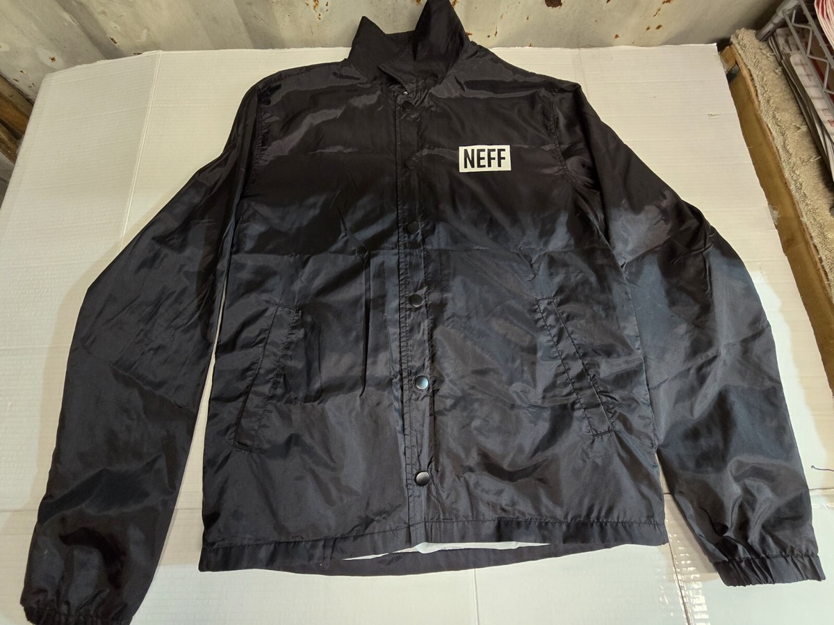 Disney Neff Sz S Jacket Windbreaker Black Mickey Mouse Snap up - Main Image