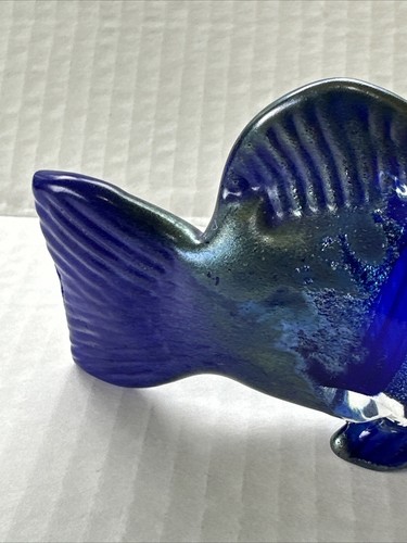 Vintage Murano Style Glass Paperweight Hand Blown Angel Fish Signed Dated ‘99 - Picture 7 of 11