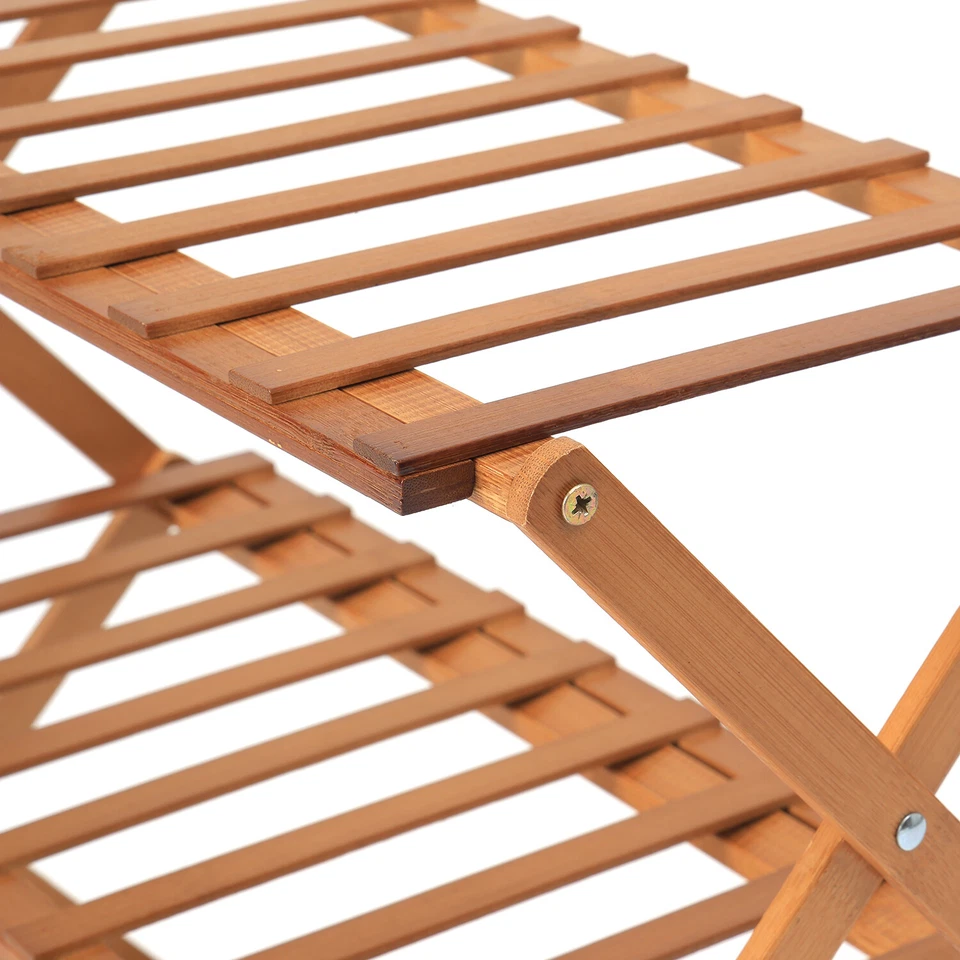 Bambus Regal 4 Etagen Schuhregal Schuhablage klappbar Schuhbank Schuhständer - Bild 4 von 4