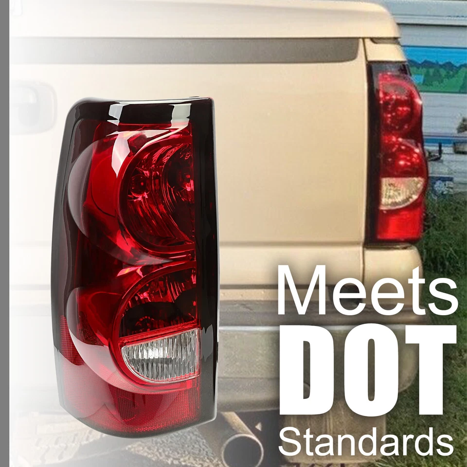 Tail Lights Brake Lamps For 2003-06 Chevy Silverado 1500 2500 3500HD DOT W/Bulbs - Image 3 of 4
