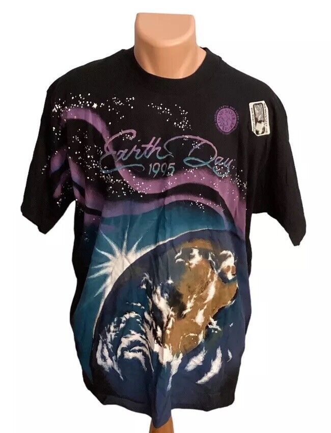 Bonnie Raitt Earth Day Tシャツ 1995 Vintage 1995 Bonnie Raitt Tour T-Shirt Classic Black Unisex