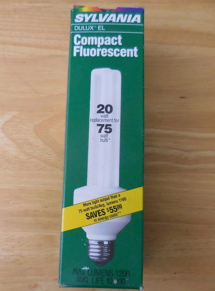Bombilla Sylvania Dulux EL 20W CFL 2700K 82 CRI #29105 CF20EL/827/MED Foto 3 de 4