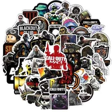Call Of Duty Inspired Scrapbook/Skateboard Vinyl Sticker Set Of 50 Pieces