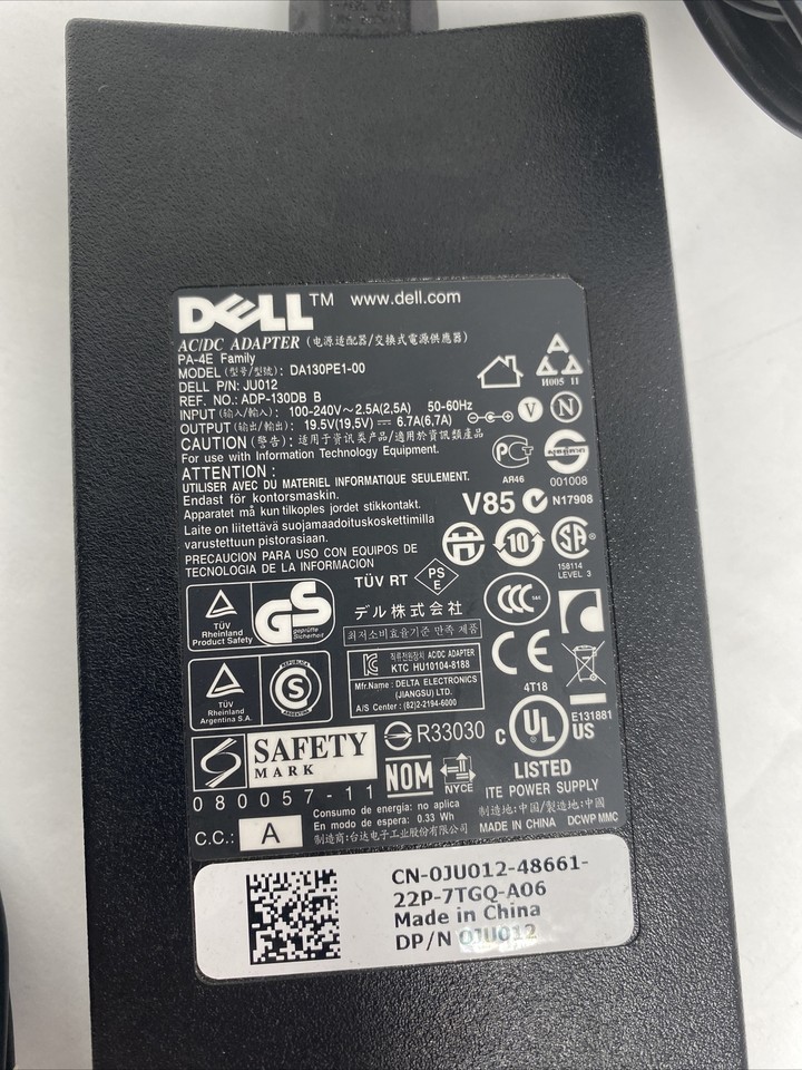 Adattatore ca originale 130W 19.5V 6.7A PA-4E per Dell