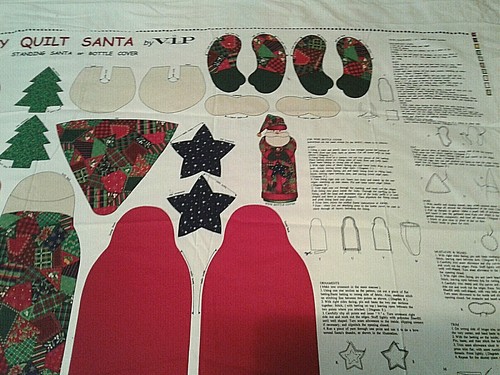 Crazy Quilt Santa Fabric Panel - Picture 3 of 4