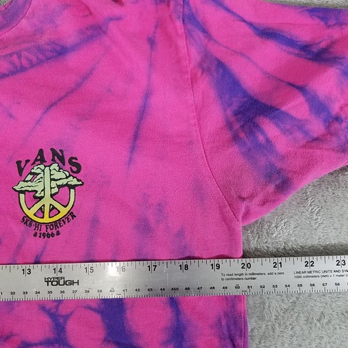 Camiseta Vans para Hombre Mediana Rosa Púrpura Tie Dye SK8 HI Forever Peace - Imagen 11 de 13