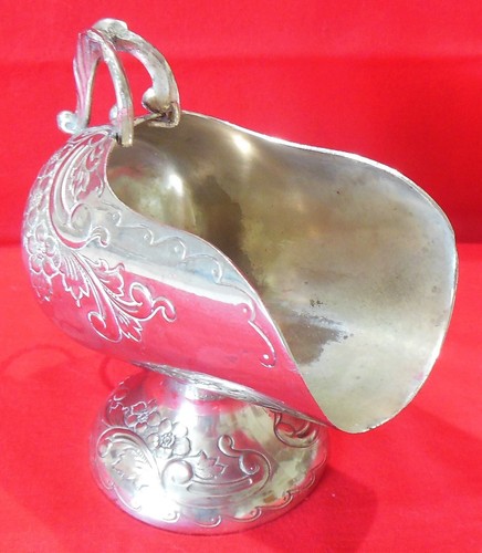 Placa plateada Sugar Scuttle Grabado Floral SIN CUCHARA - Imagen 5 de 14