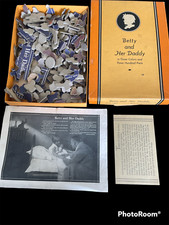 Vintage DIE CUT Jigsaw PICTURE Puzzle Rare 1940 BRAMWOOD PRESS BETTY  HER DADDY