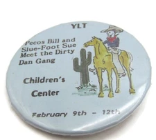 YLT Cowboy Pin Button Children's Center