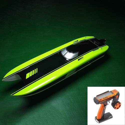 Fiber Glass 70KM/H Gasoline Race ARTR RC Boat G30E 30CC Green With Radio System - Picture 4 of 12