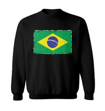 Distressed Brazil Flag - Brasil Country Pride Proud Toddler Crewneck Sweater