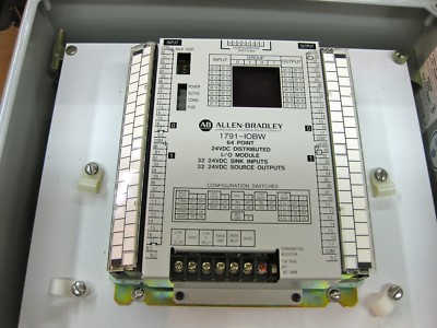 Allen Bradley 1791-IOBW I/O Module Block 64 Point 24VDC Hoffman Enclosure USA