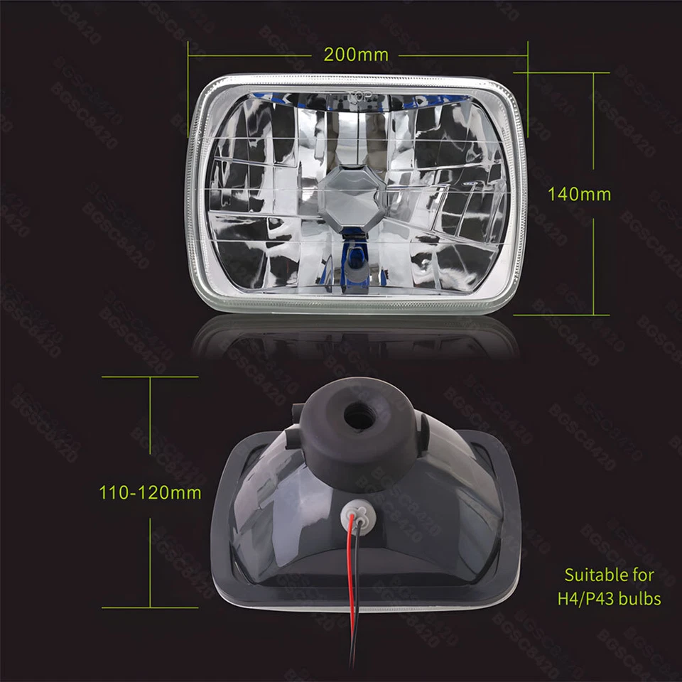 Par de faros LED 5x7 7x6" de haz alto/bajo DOT Fit Chevy G10 G20 G30 Van 1978-1995 Foto 2 de 4