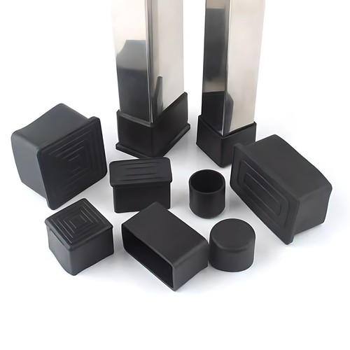 PVC Rubber Square Furniture Foot Table Chair Leg End Caps Covers Floor Protector - Picture 4 of 5