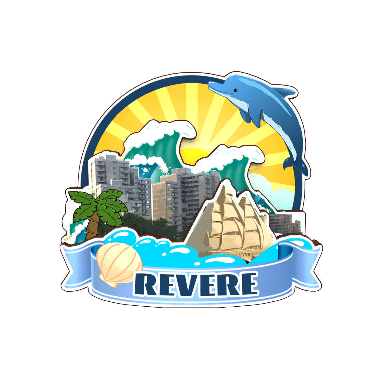 Revere Massachusetts America Refrigerator magnet 3D travel souvenirs wood