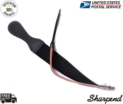 BARBER SALON LEATHER SHARPENING STROP/BELT/STRAP THROAT RAZOR BLADE SHAVING CUT