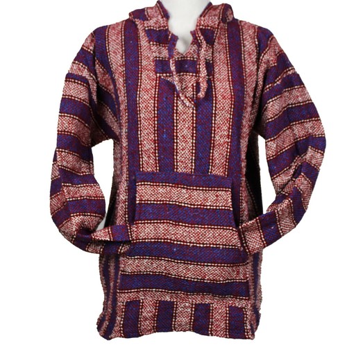 Mittlerer Hoodie Baja Hippie Surfer mexikanischer Poncho Pullover Drogenteppich verschiedene Farben - Bild 14 von 15