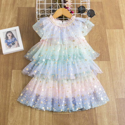 Kids Girls Birthday Tulle Dress Gowns Summer Rainbow Dress Photograph Costume | eBay Kids Girls Birthday Tulle Dress Gowns Summer Rainbow Dress Photograph Costume | eBay