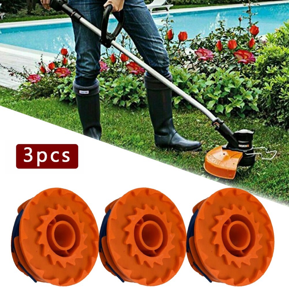 3 X Spool & Line For TITANTTB820GGT 600w Grass Trimmer Replacement