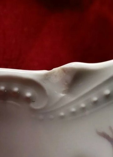 Vintage White Porcelain Pitcher / Vase w/ Flowers. Silesia. Germany - Picture 9 of 12